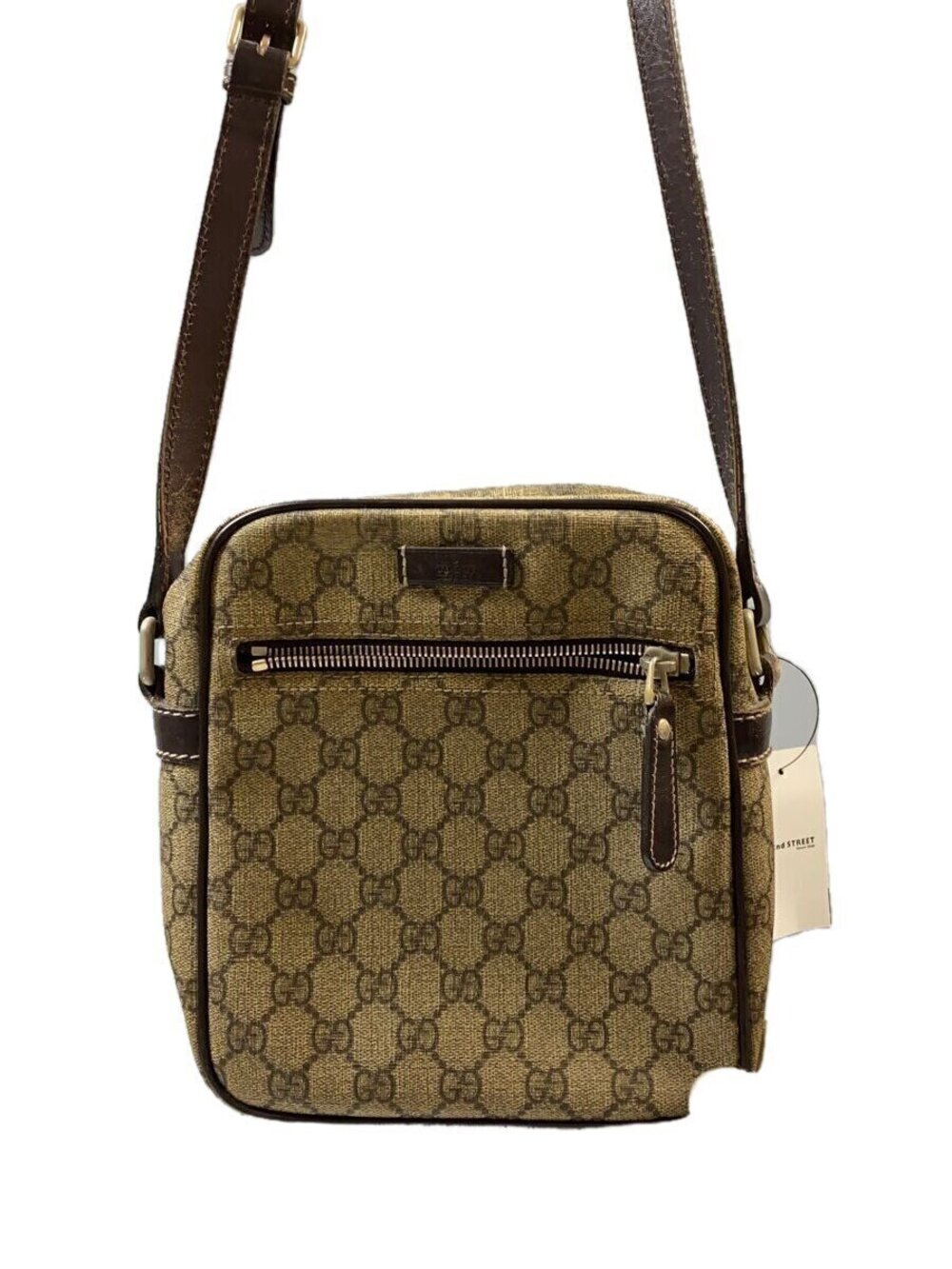 Gucci GG Plus shoulder bag monogram canvas leather Brown